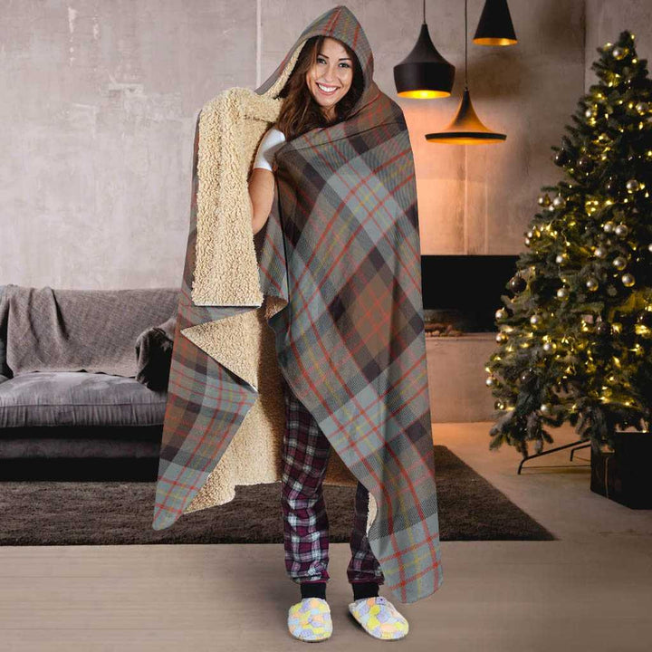 Scottish Cameron of Erracht Weathered Clan Tartan Hooded Blanket Tartan Plaid 6