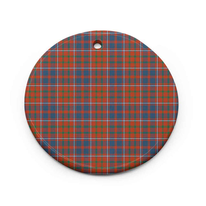 Scottish Cameron of Lochiel Ancient Clan Tartan Ceramic Ornament Circle Shape Tartan Plaid