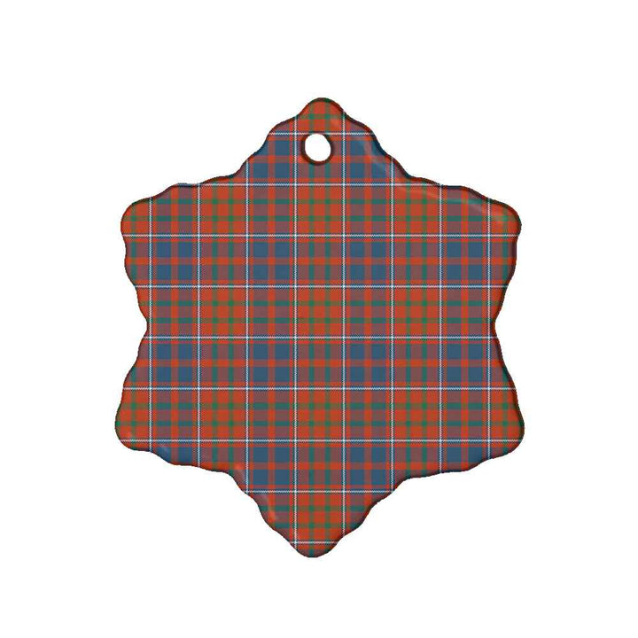 Scottish Cameron of Lochiel Ancient Clan Tartan Ceramic Ornament Snow Flake Shape Tartan Plaid