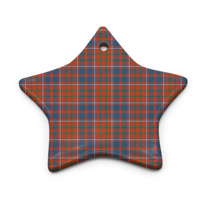 Scottish Cameron of Lochiel Ancient Clan Tartan Ceramic Ornament Star Shape Tartan Plaid