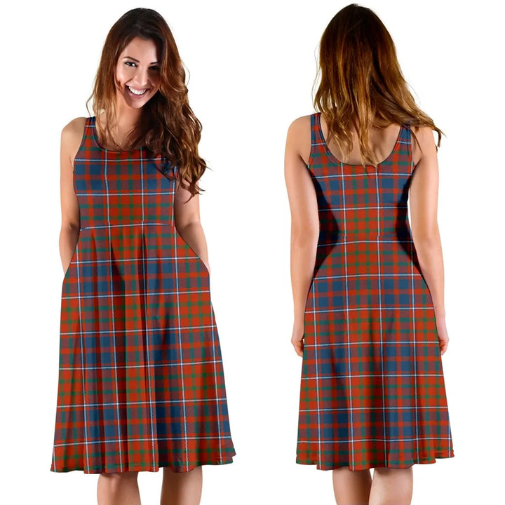Scottish Cameron of Lochiel Ancient Clan Tartan Women Midi Dress