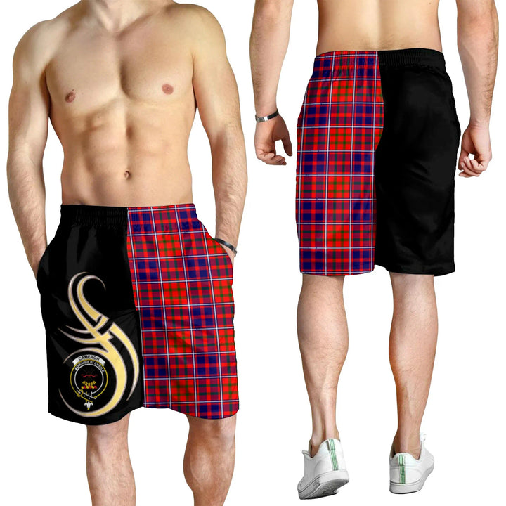 Scottish Cameron of Lochiel Modern Clan Crest Tartan Believe in Me Men's Shorts