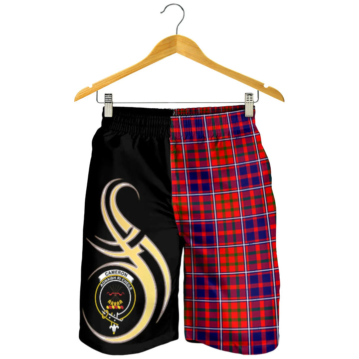 Scottish Cameron of Lochiel Modern Clan Crest Tartan Believe in Me Men's Shorts