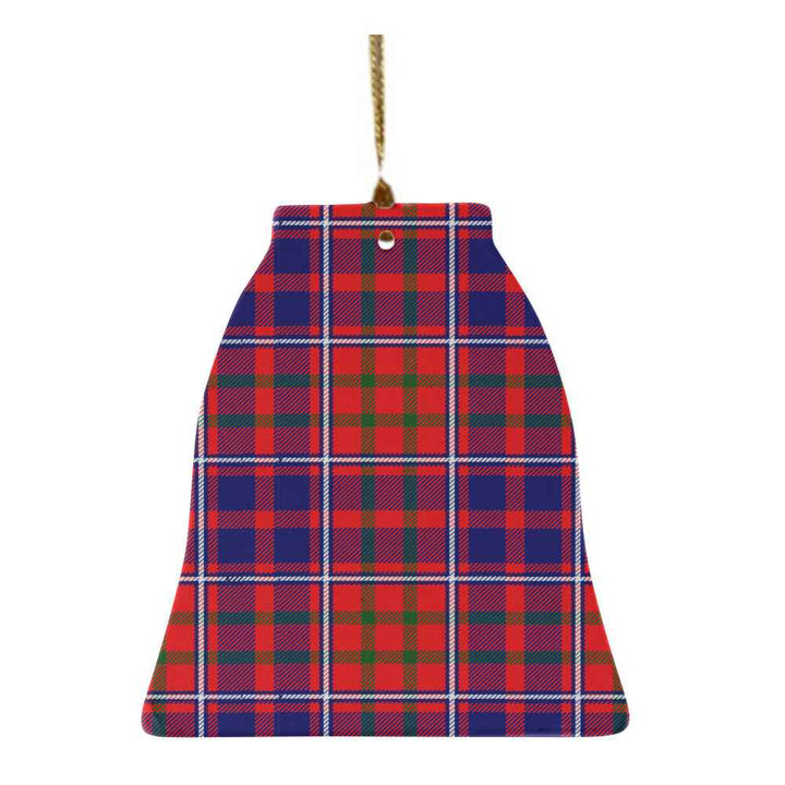 Scottish Cameron of Lochiel Modern Clan Tartan Ceramic Ornament Bell Shape Tartan Plaid