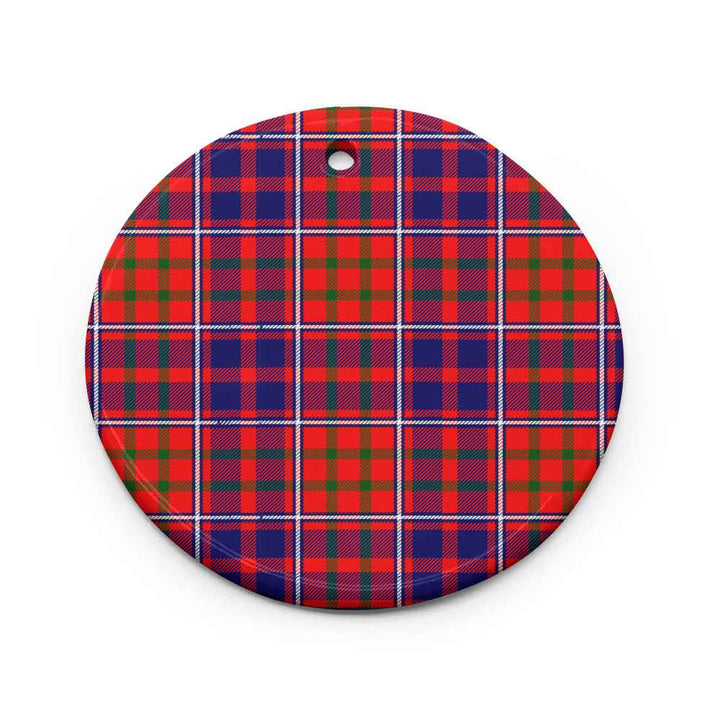 Scottish Cameron of Lochiel Modern Clan Tartan Ceramic Ornament Circle Shape Tartan Plaid