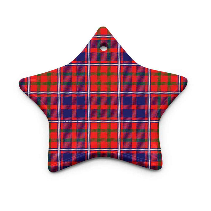 Scottish Cameron of Lochiel Modern Clan Tartan Ceramic Ornament Star Shape Tartan Plaid