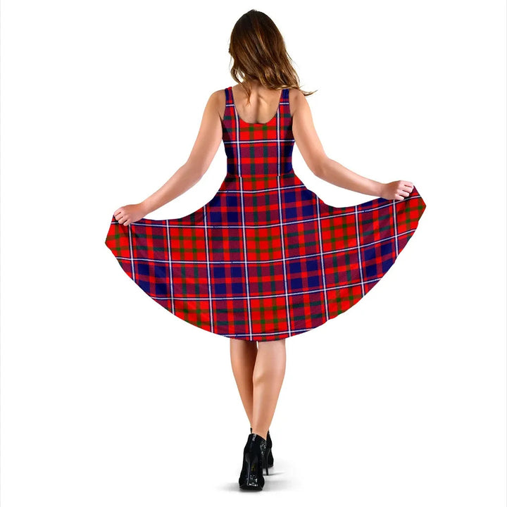 Scottish Cameron of Lochiel Modern Clan Tartan Women Midi Dress