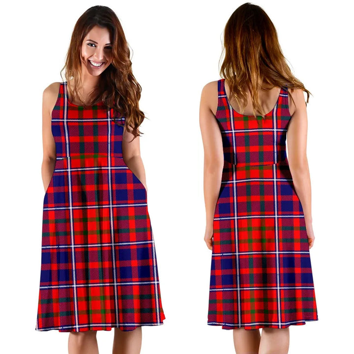Scottish Cameron of Lochiel Modern Clan Tartan Women Midi Dress