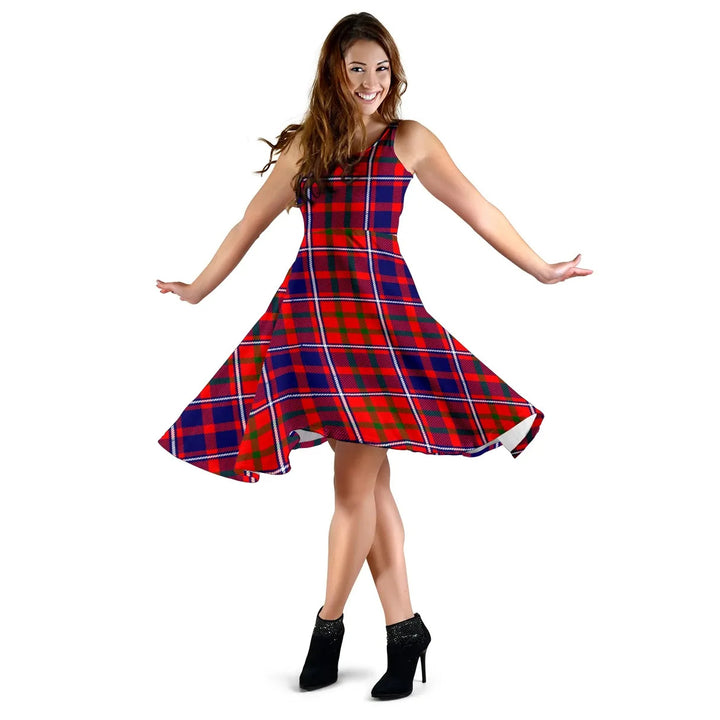 Scottish Cameron of Lochiel Modern Clan Tartan Women Midi Dress