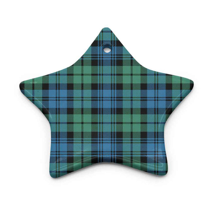 Scottish Campbell Ancient 01 Clan Tartan Ceramic Ornament Star Shape Tartan Plaid