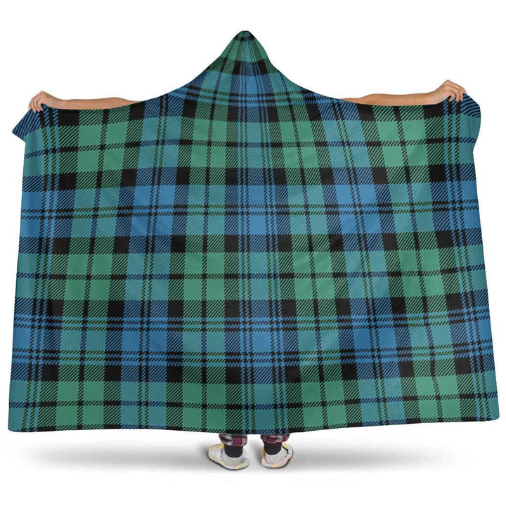 Scottish Campbell Ancient 01 Clan Tartan Hooded Blanket Tartan Plaid 1