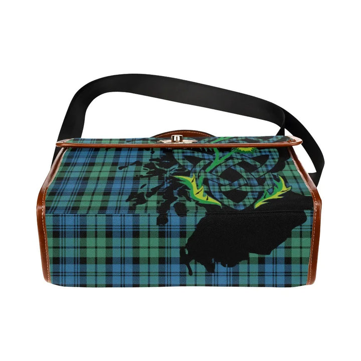 Scottish Campbell Ancient 01 Clan Tartan Waterproof Canvas Bag With Thistle Tartan Plaid 5