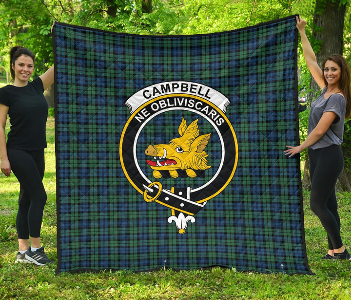 Scottish Campbell Ancient 02 Clan Crest Tartan Quilt Tartan Plaid 1