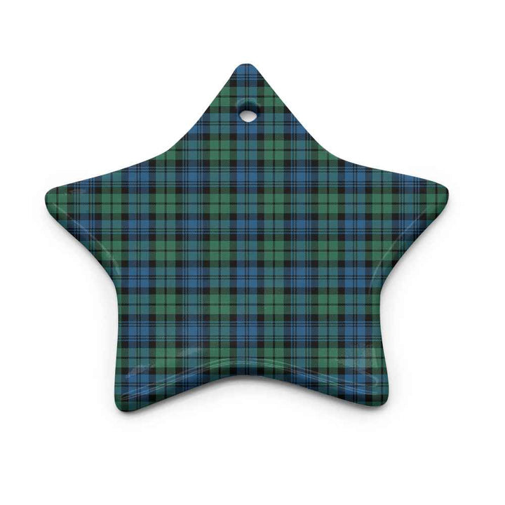 Scottish Campbell Ancient 02 Clan Tartan Ceramic Ornament Star Shape Tartan Plaid
