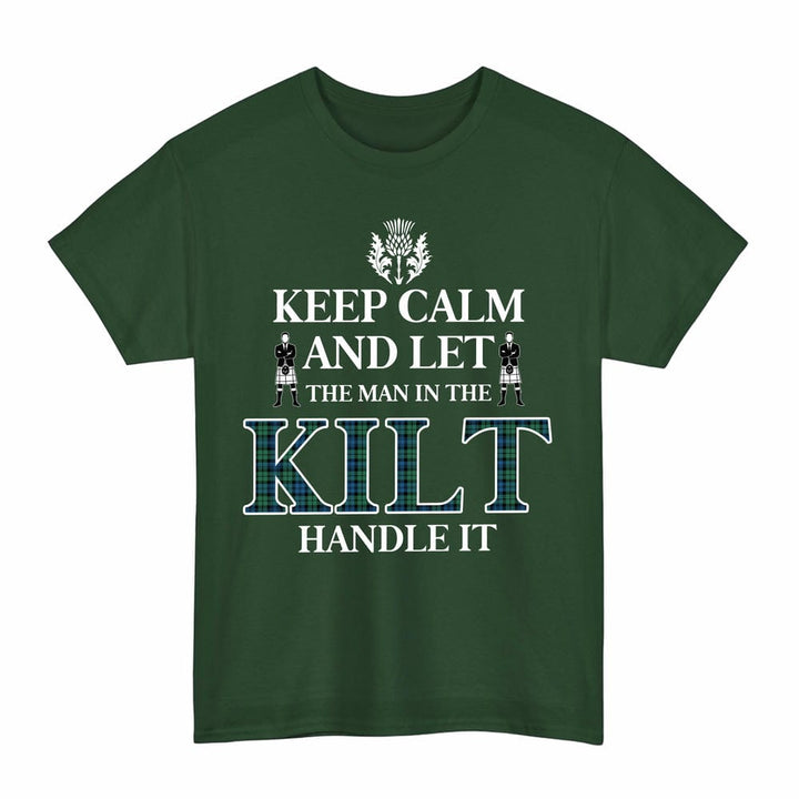 Scottish Campbell Ancient 02 Clan Tartan T-Shirt - Keep Calm Tartan Plaid Forest Green Color
