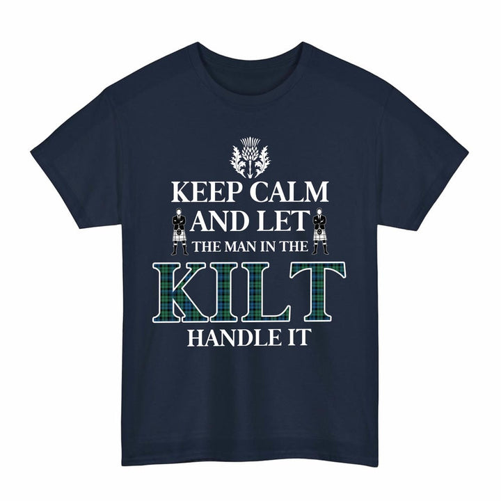 Scottish Campbell Ancient 02 Clan Tartan T-Shirt - Keep Calm Tartan Plaid Navy Color