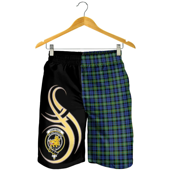 Scottish Campbell Argyll Ancient Clan Crest Tartan Believe in Me Men's Shorts