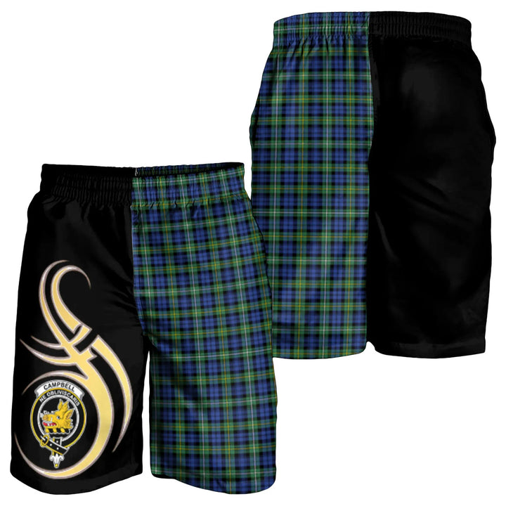 Scottish Campbell Argyll Ancient Clan Crest Tartan Believe in Me Men's Shorts