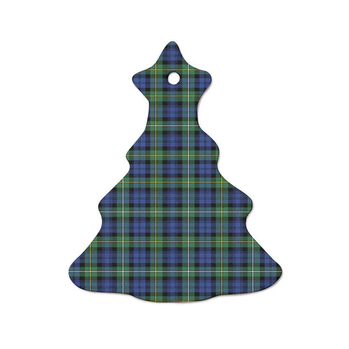 Scottish Campbell Argyll Ancient Clan Tartan Ceramic Ornament  Tree Shape Tartan Plaid