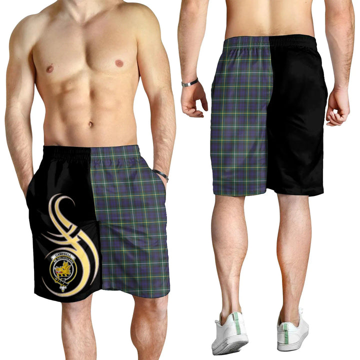 Scottish Campbell Argyll Modern Clan Crest Tartan Believe in Me Men's Shorts