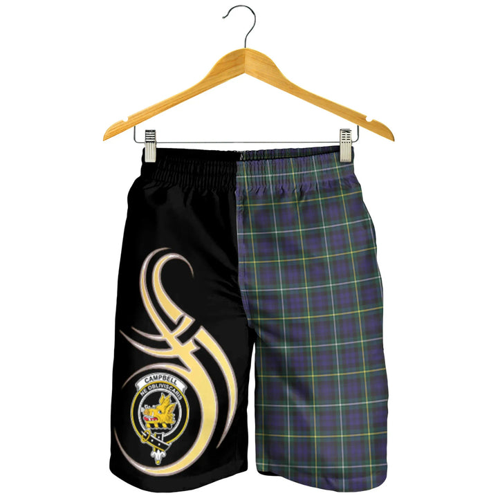 Scottish Campbell Argyll Modern Clan Crest Tartan Believe in Me Men's Shorts