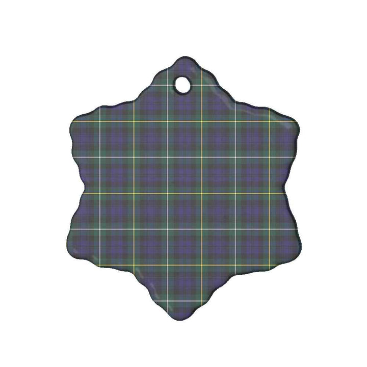 Scottish Campbell Argyll Modern Clan Tartan Ceramic Ornament Snow Flake Shape Tartan Plaid