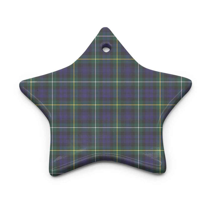 Scottish Campbell Argyll Modern Clan Tartan Ceramic Ornament Star Shape Tartan Plaid