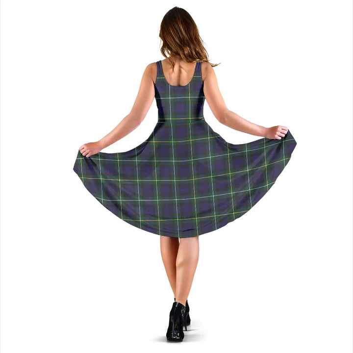 Scottish Campbell Argyll Modern Clan Tartan Women Midi Dress