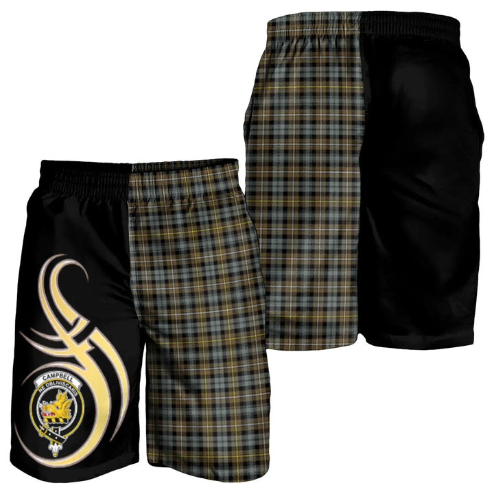 Scottish Campbell Argyll Weathered Clan Crest Tartan Believe in Me Men's Shorts