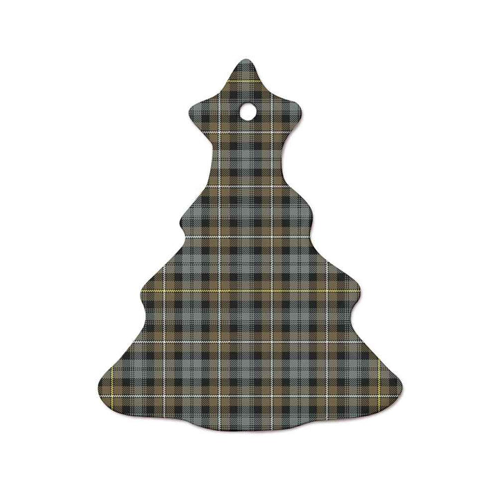 Scottish Campbell Argyll Weathered Clan Tartan Ceramic Ornament  Tree Shape Tartan Plaid