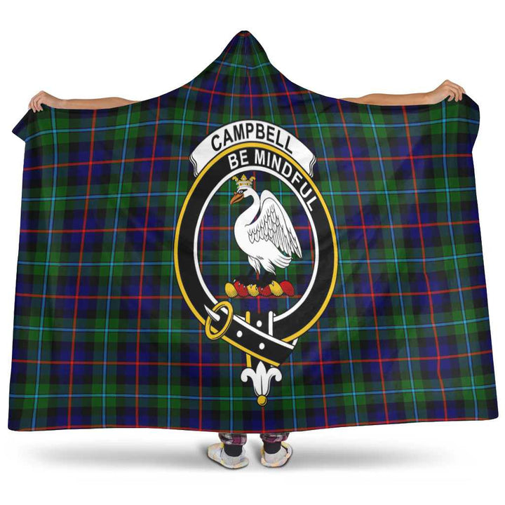 Scottish Campbell Clan Crest Tartan Hooded Blanket Tartan Plaid 1