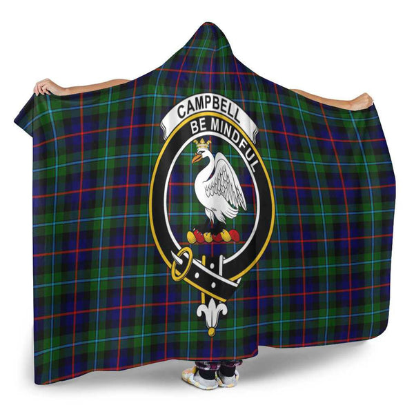 Scottish Campbell Clan Crest Tartan Hooded Blanket Tartan Plaid 2
