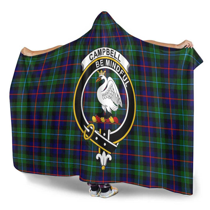 Scottish Campbell Clan Crest Tartan Hooded Blanket Tartan Plaid 3