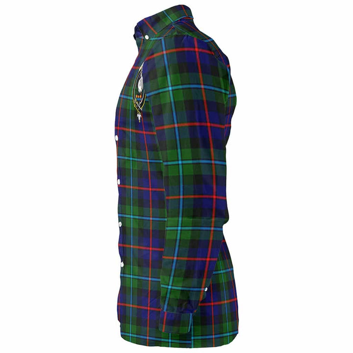 Scottish Campbell Clan Crest Tartan Long Sleeve Shirt Tartan Plaid