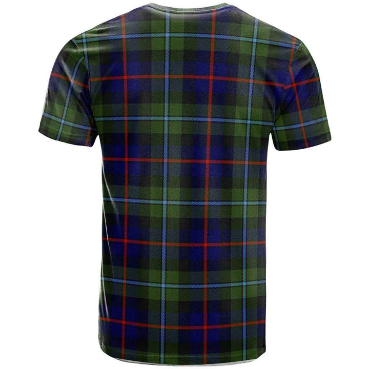 Scottish Campbell Clan Crest Tartan T-Shirt Back Side Tartan Plaid