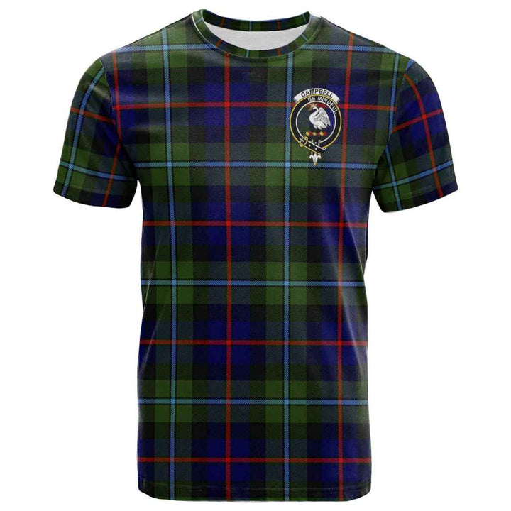 Scottish Campbell Clan Crest Tartan T-Shirt Front Side Tartan Plaid