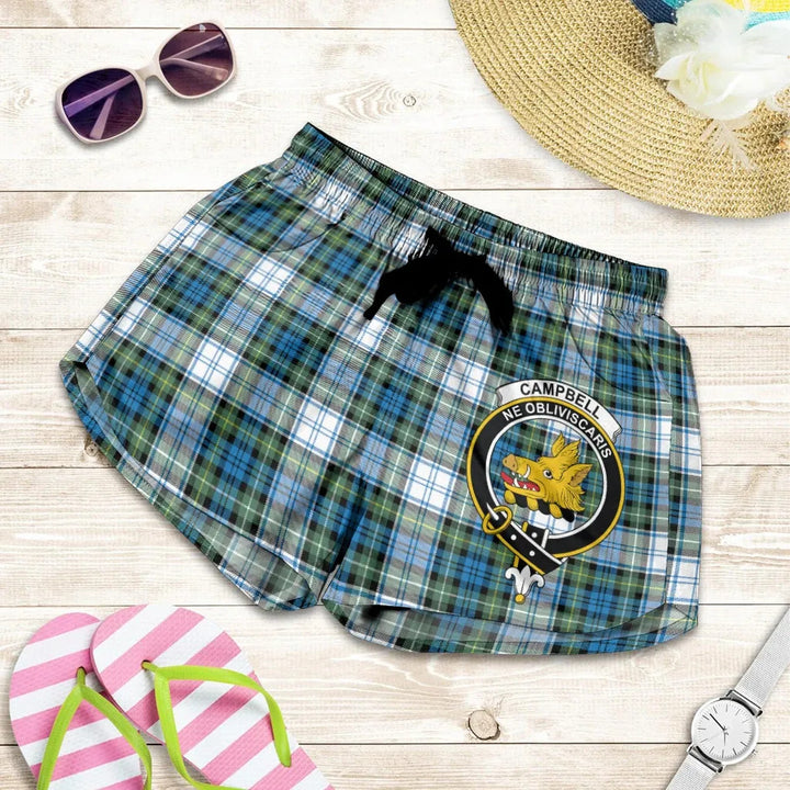 Scottish Campbell Dress Ancient Clan Crest Tartan Women Shorts