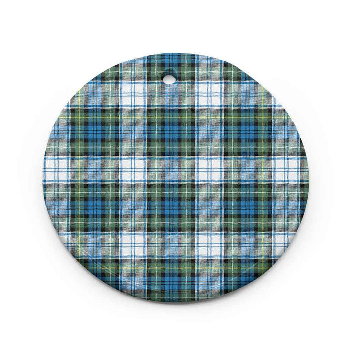 Scottish Campbell Dress Ancient Clan Tartan Ceramic Ornament Circle Shape Tartan Plaid