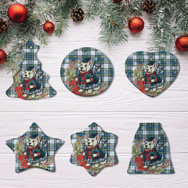 Scottish Campbell Dress Ancient Clan Tartan Ceramic Ornament Cute Scottish Terrier Dog All Style Tartan Plaid