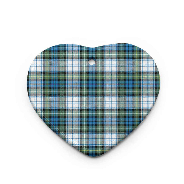 Scottish Campbell Dress Ancient Clan Tartan Ceramic Ornament Heart Shape Tartan Plaid