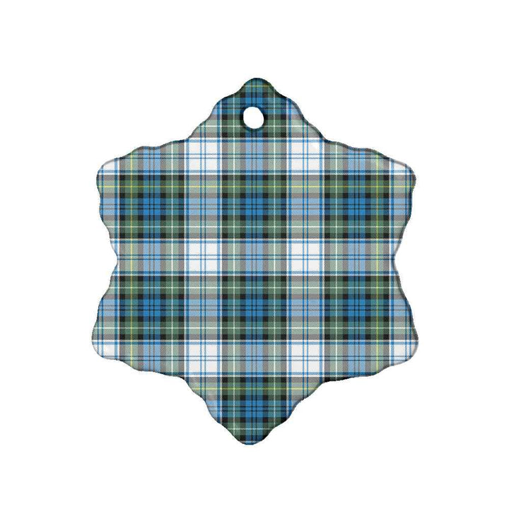 Scottish Campbell Dress Ancient Clan Tartan Ceramic Ornament Snow Flake Shape Tartan Plaid