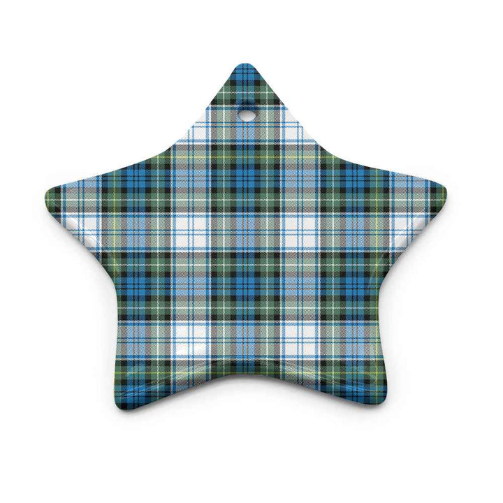 Scottish Campbell Dress Ancient Clan Tartan Ceramic Ornament Star Shape Tartan Plaid