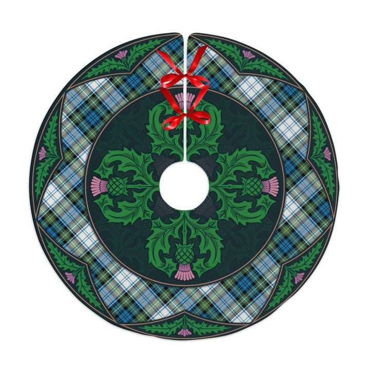 Scottish Campbell Dress Ancient Clan Tartan Christmas Tree Skirt Old Scottish Thistle Flower No Tassels Tartan Plaid 1