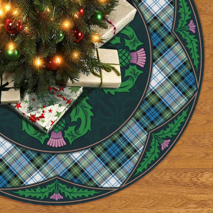 Scottish Campbell Dress Ancient Clan Tartan Christmas Tree Skirt Old Scottish Thistle Flower No Tassels Tartan Plaid 2