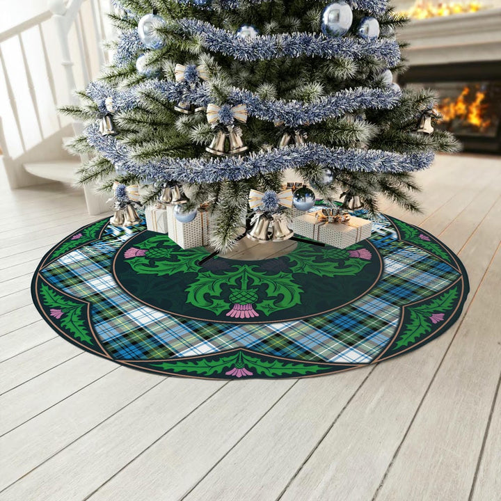 Scottish Campbell Dress Ancient Clan Tartan Christmas Tree Skirt Old Scottish Thistle Flower No Tassels Tartan Plaid 3