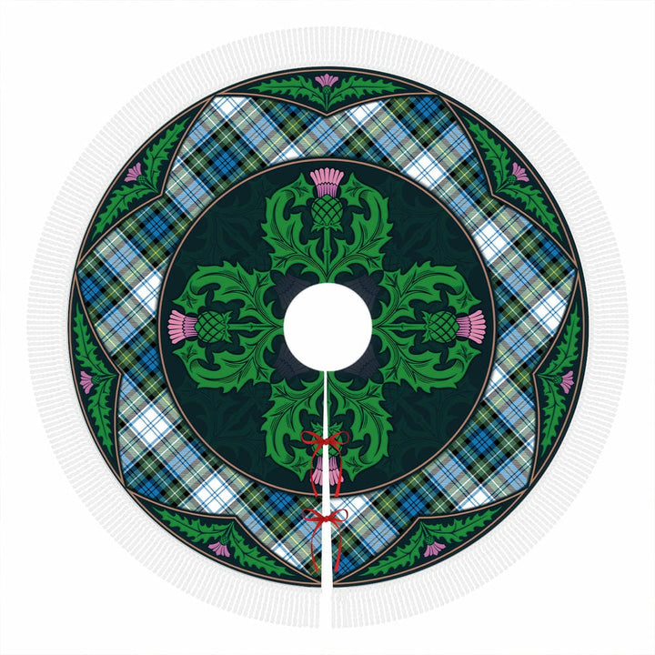 Scottish Campbell Dress Ancient Clan Tartan Christmas Tree Skirt Old Scottish Thistle Flower Tassels Tartan Plaid 1