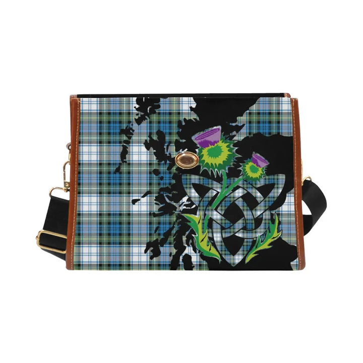 Scottish Campbell Dress Ancient Clan Tartan Waterproof Canvas Bag With Thistle Tartan Plaid 2