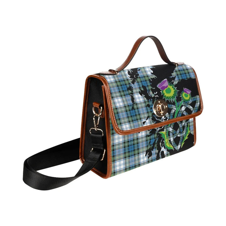 Scottish Campbell Dress Ancient Clan Tartan Waterproof Canvas Bag With Thistle Tartan Plaid 3