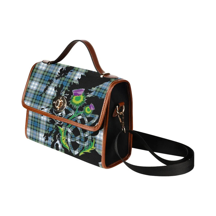 Scottish Campbell Dress Ancient Clan Tartan Waterproof Canvas Bag With Thistle Tartan Plaid 4
