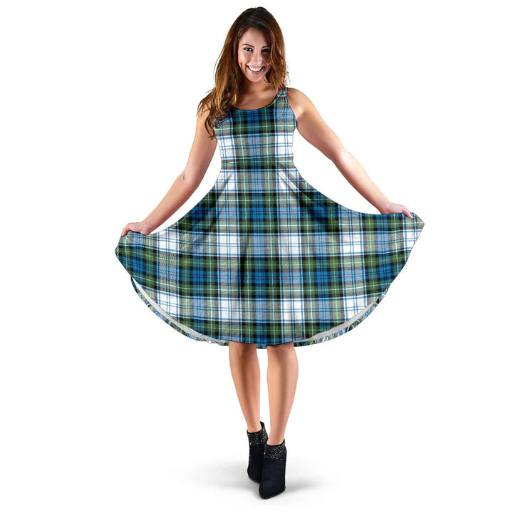Scottish Campbell Dress Ancient Clan Tartan Women Midi Dress